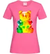 Женская футболка Gummy bear Ярко-розовый фото