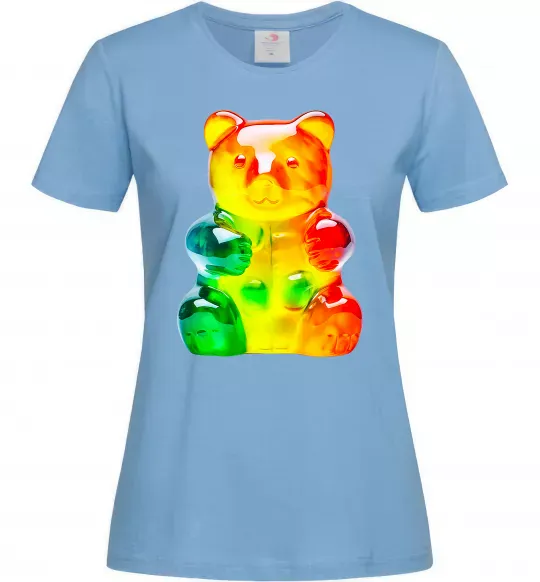 Женская футболка Gummy bear Голубой фото