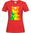 Женская футболка Gummy bear Красный фото