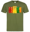 Мужская футболка Мармеладні ведмедики Оливковый фото