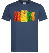 Мужская футболка Мармеладні ведмедики Темно-синий фото