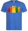 Мужская футболка Мармеладні ведмедики Ярко-синий фото