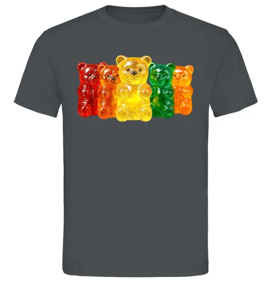 Мужская футболка Мармеладні ведмедики Графит фото