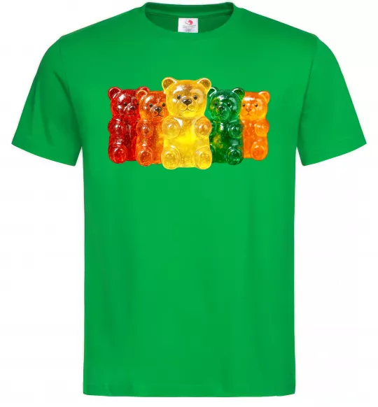 Мужская футболка Мармеладні ведмедики Зеленый фото