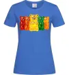 Женская футболка Мармеладні ведмедики Ярко-синий фото