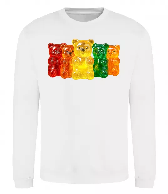 Світшот Мармеладні ведмедики Білий фото