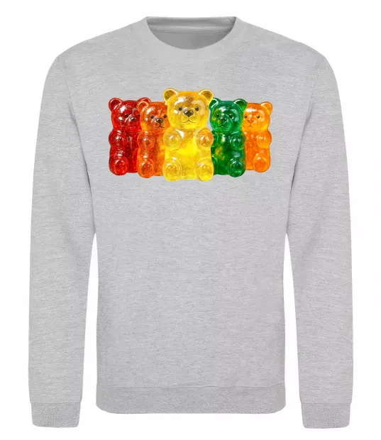 Світшот Мармеладні ведмедики Сірий меланж фото