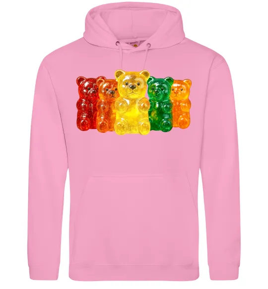 Мужская толстовка (худи) Мармеладні ведмедики Розовый фото
