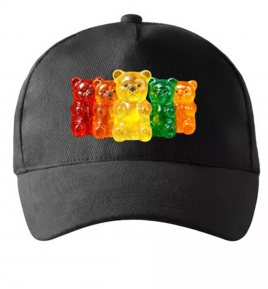 Кепка Мармеладні ведмедики Черный фото