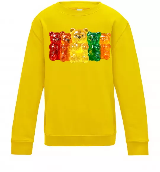 Детский Свитшот Мармеладні ведмедики Солнечно желтый фото