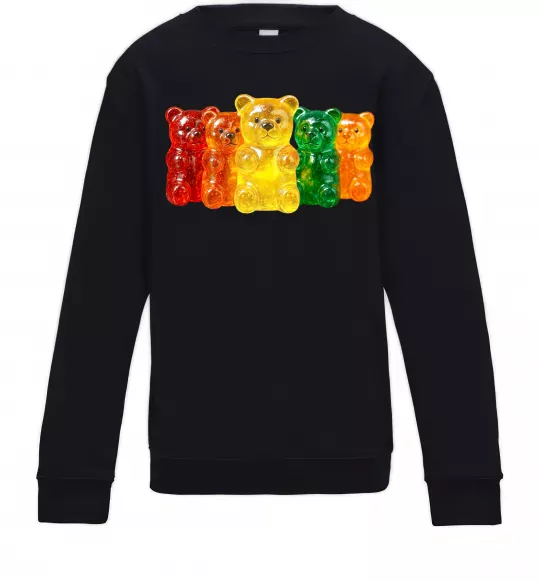 Детский Свитшот Мармеладні ведмедики Черный фото