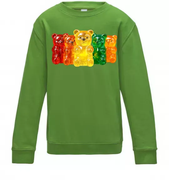 Детский Свитшот Мармеладні ведмедики Лаймовый фото