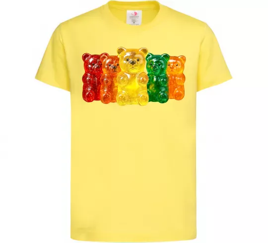 Дитяча футболка Мармеладні ведмедики Лимонний фото