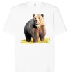 Футболка Оверсайз Ведмідь на поляні Белый фото