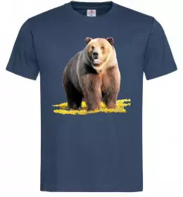 Мужская футболка Ведмідь на поляні Темно-синий фото