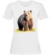 Жіноча футболка Ведмідь на поляні Білий фото