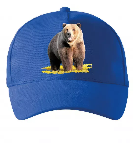 Кепка Ведмідь на поляні Ярко-синий фото