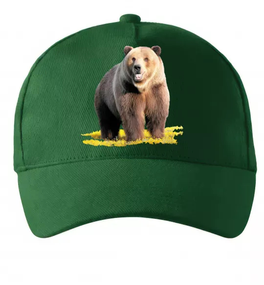Кепка Ведмідь на поляні Темно-зеленый фото