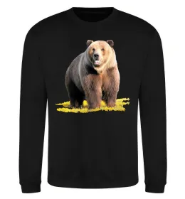 Світшот Bear ч/б зображення Чорний фото
