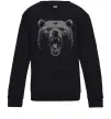 Детский Свитшот Ведмідь розлючений Черный фото