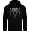Женская толстовка (худи) Ведмідь розлючений Черный фото