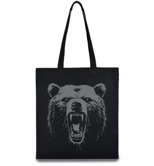 Эко-сумка Ведмідь розлючений Черный фото