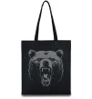 Эко-сумка Ведмідь розлючений Черный Эко-сумка Ведмідь розлючений Черный фото
