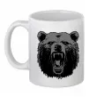 Чашка керамическая Ведмідь розлючений Белый фото