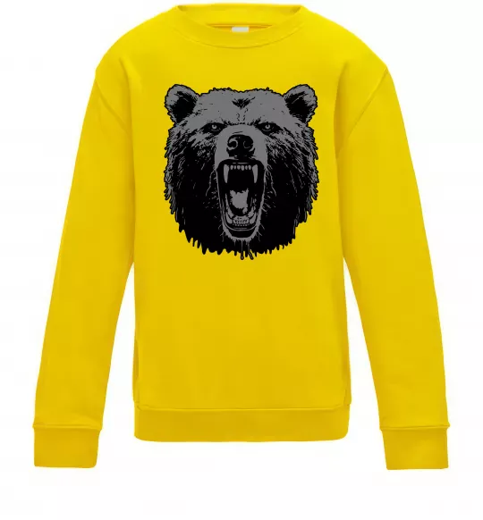 Детский Свитшот Ведмідь розлючений Солнечно желтый фото