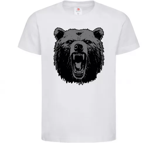 Детская футболка Ведмідь розлючений Белый фото