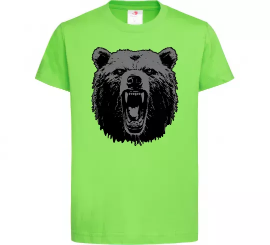 Детская футболка Ведмідь розлючений Лаймовый фото
