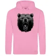 Чоловіча толстовка (худі) Ведмідь розлючений Рожевий фото