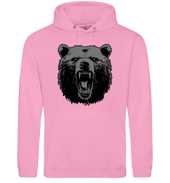Жіноча толстовка (худі) Ведмідь розлючений Рожевий фото