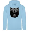 Жіноча толстовка (худі) Ведмідь розлючений Блакитний фото