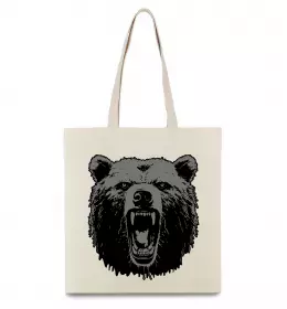 Эко-сумка Ведмідь розлючений Бежевый фото
