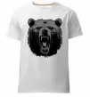 Чоловіча преміум футболка Ведмідь розлючений Білий фото