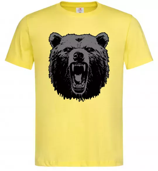 Мужская футболка Ведмідь розлючений Лимонный фото