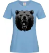 Женская футболка Ведмідь розлючений Голубой фото
