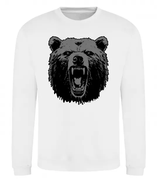 Свитшот Ведмідь розлючений Белый фото