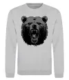 Свитшот Ведмідь розлючений Серый меланж фото