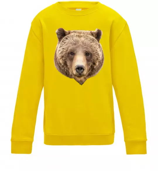 Детский Свитшот Ведмідь фото Солнечно желтый фото
