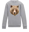 Детский Свитшот Ведмідь фото Серый меланж фото