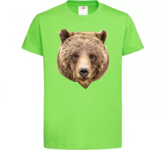 Детская футболка Ведмідь фото Лаймовый фото