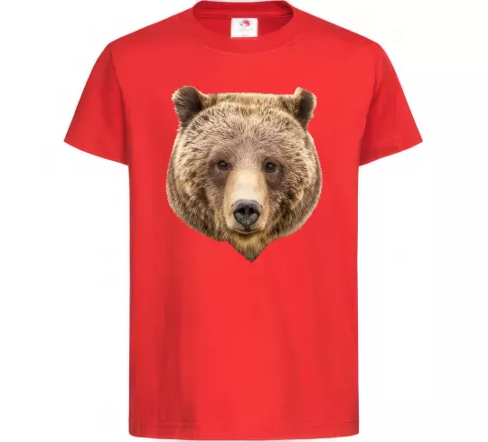 Детская футболка Ведмідь фото Красный фото