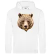 Мужская толстовка (худи) Ведмідь фото Белый фото