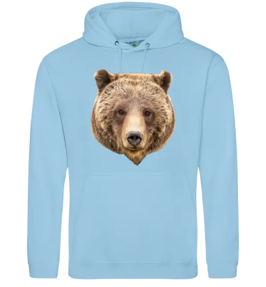 Чоловіча толстовка (худі) Ведмідь фото Блакитний фото
