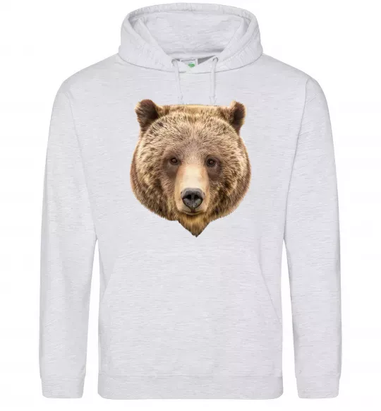 Жіноча толстовка (худі) Ведмідь фото Сірий меланж фото