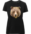 Женская премиум футболка Ведмідь фото Черный фото