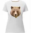 Женская премиум футболка Ведмідь фото Белый фото