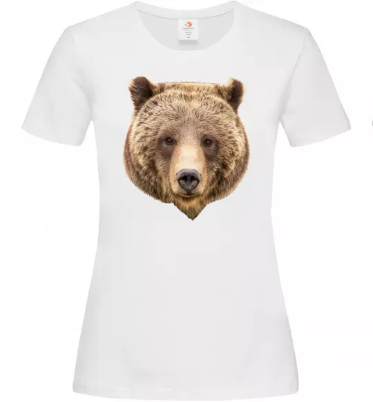 Жіноча футболка Ведмідь фото Білий фото